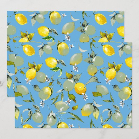 水彩レモン27 招待状 (正面/裏面)