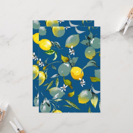 水彩レモン28 カード (正面/裏面インサイチュ)