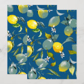 水彩レモン28 サンキューカード (正面/裏面)