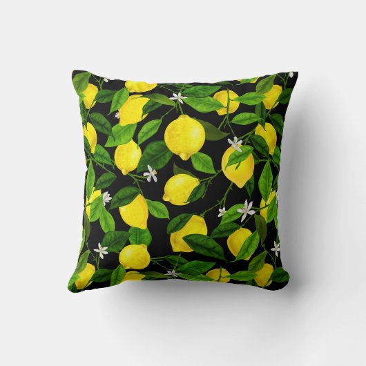 水彩レモン2 クッション (裏面)