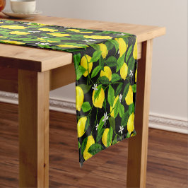 水彩レモン2 ショートテーブルランナー