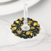 水彩レモン30 ワイングラスタグ (クローズアップ)