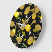 水彩レモン31 ラージ壁時計 (傾斜)