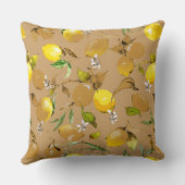 水彩レモン32 クッション (裏面)