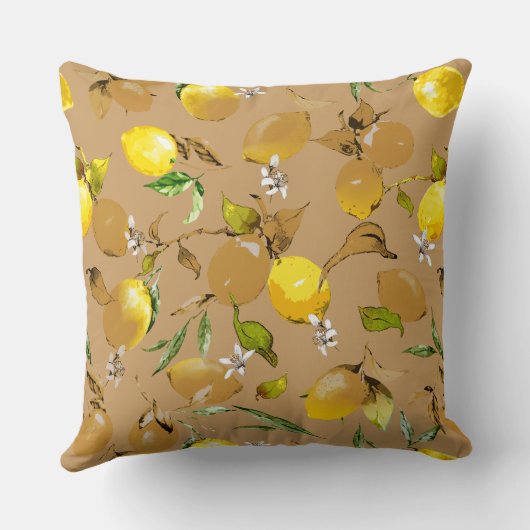 水彩レモン32 クッション (裏面)