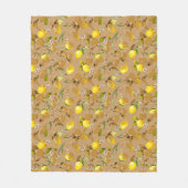 水彩レモン32 フリースブランケット (正面)
