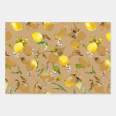 水彩レモン32 ラッピングペーパーシート (正面3)