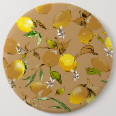 水彩レモン33 缶バッジ (正面)