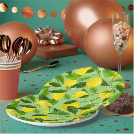 水彩レモン3 ペーパープレート