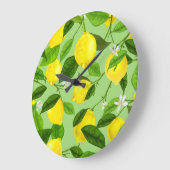 水彩レモン3 ラージ壁時計 (傾斜)