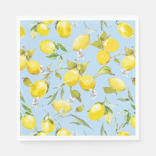 水彩レモン4 スタンダードランチョンナプキン (正面)