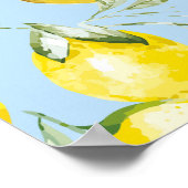 水彩レモン4 ポスター (角)