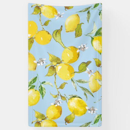 水彩レモン4 横断幕 (縦)