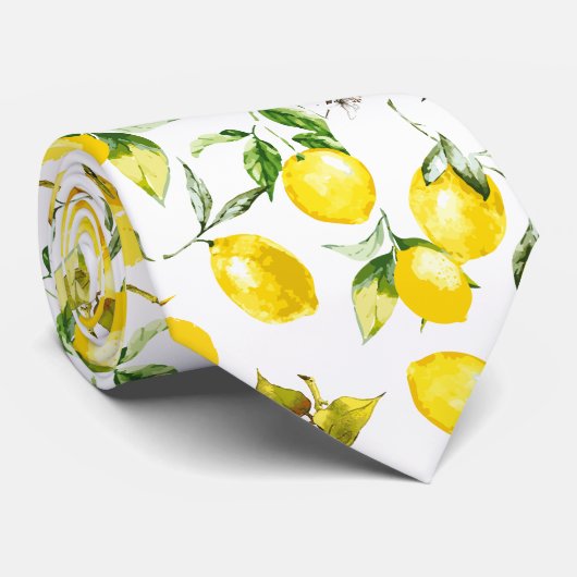 水彩レモン5 ネクタイ (ロール)