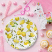 水彩レモン5 ペーパープレート (パーティー)