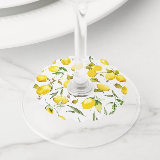 水彩レモン5 ワイングラスタグ (クローズアップ)