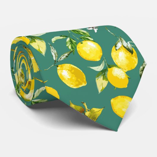 水彩レモン6 ネクタイ (ロール)