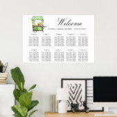 水彩レモン シトラス ウェディング 席次表 ポスター (ホームオフィス)