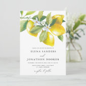 水彩レモン シトラス ウェディング 招待状 (スタンド正面)