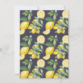 水彩レモン シトラス ウェディング 招待状 (裏面)