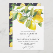 水彩レモン シトラス ウェディング 招待状 (正面/裏面)