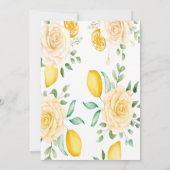 水彩レモン シトラス フローラル 任意のイベント 招待状 (裏面)