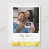 水彩レモン シトラス ベイビー シャワーの写真 招待状 (裏面)