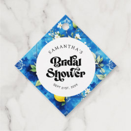 水彩レモン シトリス アマルフィーコースト ブライダルシャワー フェイバータグ