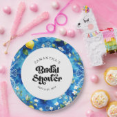 水彩レモン シトリス アマルフィーコースト ブライダルシャワー ペーパープレート (パーティー)