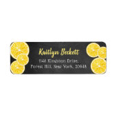 水彩レモン スライス ラベル (正面)