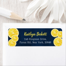 水彩レモン スライス ラベル