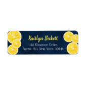 水彩レモン スライス ラベル (正面)