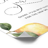 水彩レモン デートナイトのアイデア。デートジャーブライダル ポスター (角)