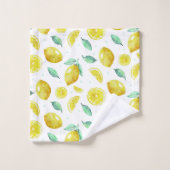 水彩レモン バスタオルセット (ウォッシュタオル)