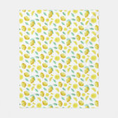 水彩レモン フリースブランケット (正面)