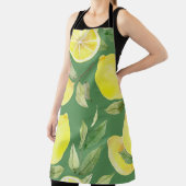 水彩レモン、フルーツ壁紙パターン。 エプロン (インサイチュ)