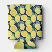 水彩レモン:フレッシュパターンイラストレーション 缶クーラー (裏面)