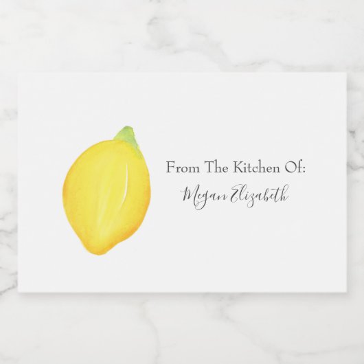 水彩レモン フードラベル (シングルラベル)