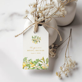 水彩レモン ブライダルシャワー ギフトタグ