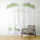 水彩レモン ブライダルシャワー フォトブース タペストリー (インサイチュ)