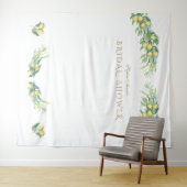 水彩レモン ブライダル シャワー フォトブース タペストリー (インサイチュ(横))