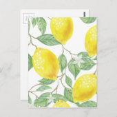 水彩レモン ポストカード (正面/裏面)