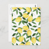 水彩レモン ポストカード (正面/裏面)