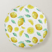 水彩レモン ラウンドクッション (裏面)