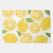水彩レモン ラッピングペーパーシート (正面2)