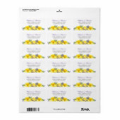 水彩レモン ラベンダー ボヘミア アドレス ラベル (フルシート)