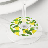 水彩レモン ワイングラスタグ (クローズアップ)