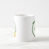 水彩レモン🍋✨名前とモノグラム コーヒーマグカップ (中央)