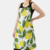 水彩レモン：夏のフルーツパターン エプロン (インサイチュ)