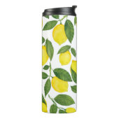 水彩レモン：夏のフルーツパターン タンブラー (回転左)